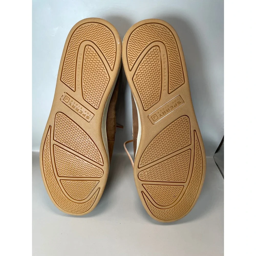 Sperry Top-Sider Bahama II Mens 6.5M Brown Leather Boat Shoe Sneaker STK261419